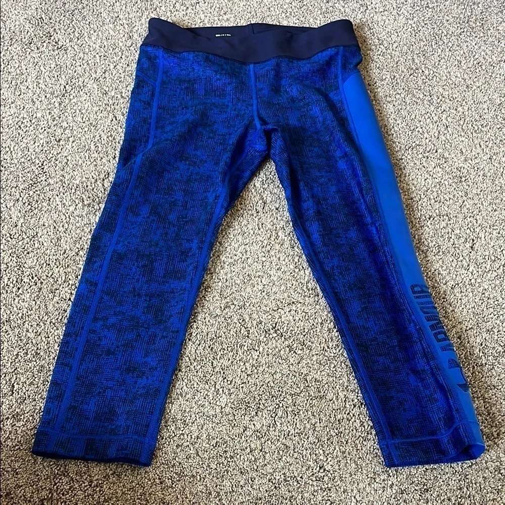 ⭐️ 3 for $20 Under armour blue compression leggings small
